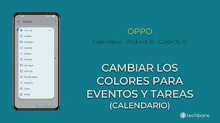 Cambiar los Colores para Eventos y Tareas en el Calendario  Oppo Android 12  ColorOS 12 [upl. by Refeinnej]