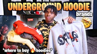 MY HOODIE COLLECTION 🔥 BEST UNDERGROUND HOODIE BRANDS [upl. by Morette]