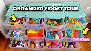 ORGANIZED FIDGET TOUR the ultimate fidget collection🌈 [upl. by Kalli]