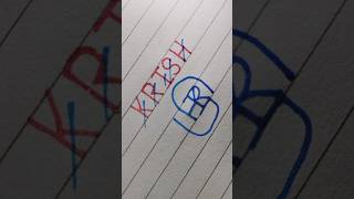 KRISH name logo short art artist trending krish [upl. by Anaele]