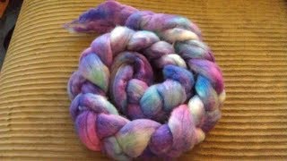 Breaking Wiltons Violet Food Coloring on Handpainted Roving [upl. by Naud886]