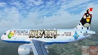 Angry Birds Airbus A320 Special Paint Plane FSX HD [upl. by Raji527]