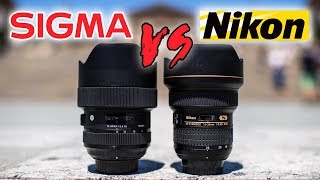 SIGMA 1424mm f28 ART vs NIKON 1424mm f28 Lens Review  CLEAR WINNER [upl. by Hazelton]