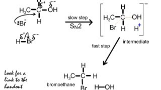 Nucleophilic substitution reaction of HBr with ethanol [upl. by Erma]