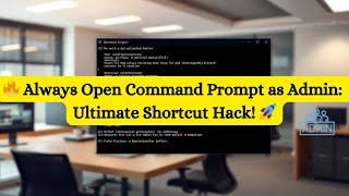 🔥 Always Open Command Prompt as Admin Ultimate Shortcut Hack 🚀 [upl. by Anitnahs]