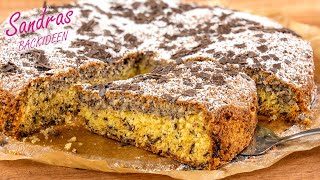 Sandkuchen mit Nussbaiser  saftig und lecker  Stracciatella Kuchen [upl. by Dazraf]