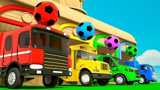 Wheels on the Bus  5 Little Monkeys Song  Soccer Ball Steps  Baby Nursery Rhymes amp Songs for Kids [upl. by Avilla207]