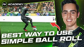 BEST WAY TO USE A SIMPLE BALL ROLL IN FC24  FUTWIZ Academy [upl. by Nnylg]