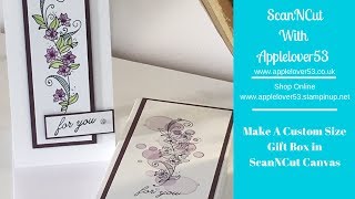 ScanNCut Canvas Download  How To Make A Custom Size Gift Box [upl. by Sisson]