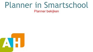 Planner in Smartschool  1  Planner bekijken [upl. by Neellek390]