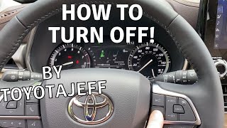 How to Turn Off Toyota Lane Departure Alert Jeff the Toyota Answer Man  turn off radar cruise [upl. by Iridis]