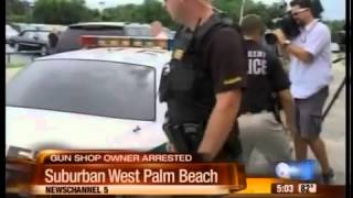 Gun shop owner arrested [upl. by Ecirtnahc]