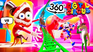 VR 360° Horror Smiling Critters  Amazing Digital Circus Roller Coaster 8K [upl. by Ettenaj]