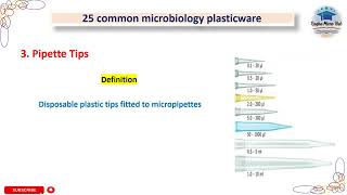 3 Pipette Tips  25 common microbiology plasticware laboratory microbiology part3 [upl. by Eittak]