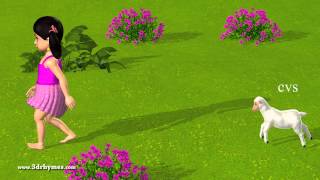 Mary had a Little Lamb  3D Animation English Nursery rhyme for children with lyrics [upl. by Chatav]