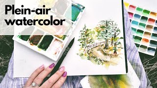 Watercolor pleinair painting tips [upl. by Trilley480]