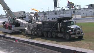 Daytona International Speedway Repaving TriOval Work Starts 72810 [upl. by Carvey]