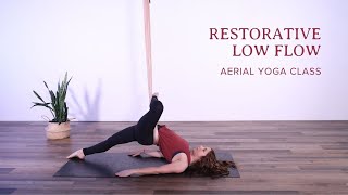 Aerial Yoga Class Restorative Low Flow [upl. by Aihsat]