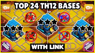 🏆 TOP 24 WORLD BEST TH12 WarFarm Base With Link  Th12 Cwl Base With Link  Th12 Best Base  2024 [upl. by Dalia]