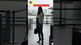 Manushi Chhillar Spotted At Airport shorts manushichhillar [upl. by Masha681]