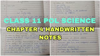 Class 11 Pol science Chapter 4 handwritten notes 📚✨️ [upl. by Yrogiarc]