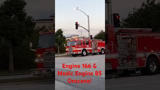 Oxnard FD Engine 166 amp Medic Engine 85  E166 amp ME85  Onscene a Structure Fire shorts vcfd [upl. by Ydnec]