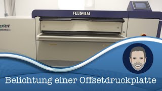 02Offsetdruck Belichtung einer Offsetdruckplatte [upl. by Acire323]