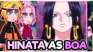 Naruto and his friends reacting to HINATA AS BOA HANCOCK \\🇧🇷🇺🇲 「Abryelli」 [upl. by Hereld]