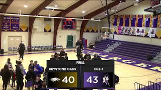 OLSH Boys Basketball vs Keystone Oaks Tuesday 1162024 [upl. by Ajiram489]