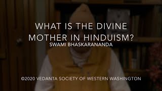 What Is the Divine Mother in Hinduism with Swami Bhaskarananda 7Apr20 [upl. by Lynad663]