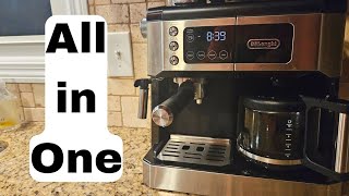 DeLonghi All in One Combination Coffee Maker amp Espresso Machine Review [upl. by Odnomor708]