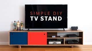 How To Make a DIY Mid Century Modern TV Stand  Woodworking [upl. by Lrub]