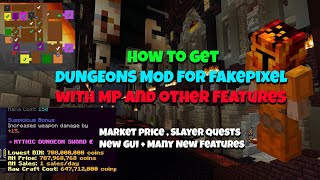 How to get Dungeons Mod in Fakepixel Skyblock hypixel skyblock fakepixel [upl. by Jsandye935]