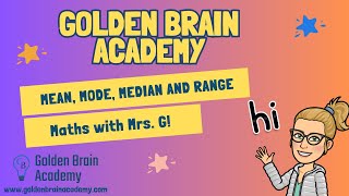 Mean Mode Median and Range [upl. by Analeh]
