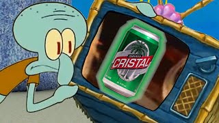 CERVEZA CRISTAL but it is sponge bob [upl. by Aetnuahs]