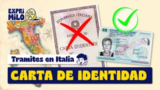 🪪 Cómo hacer tu documento de identidad italiano 🇮🇹 o carta didentità  Emigrar a Italia ✈️ [upl. by Enhpad707]