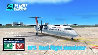 RFS  Real flight simulator–Brisban–To–Sydney–Qantas–DHC–8–Full Flight–FullHD–Real Route [upl. by Arabrab]