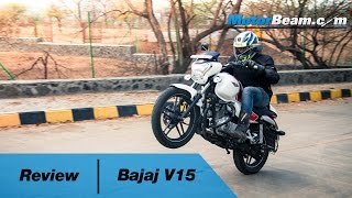 Bajaj V15 Review  MotorBeam [upl. by Pauline]