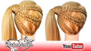 Peinados con Coletas con Trenzas Faciles y Bonitas para Niñas  Peinopolis [upl. by Sioux149]