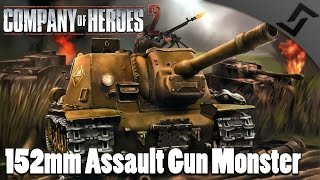 152mm Assault Gun Monster  Company of Heroes 2 Spearhead Gameplay [upl. by Lala941]