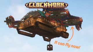 The Huge FLYING Mobile Base in Clockwork  Create mod [upl. by Aden]