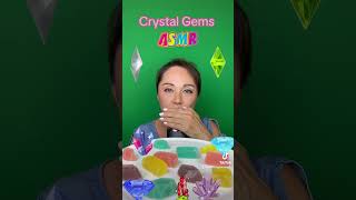 ASMR EDIBLE CRYSTAL GEMS shorts asmr  crystalgems crunchyasmr fypシ゚viral fyp 먹방 [upl. by Neelcaj309]