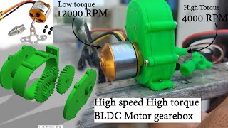 Making of High speed and High torque gearbox for BLDC motor for RC car [upl. by Muriel]