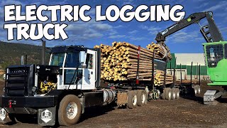 Worlds First Log Haul with a Diesel Electric Truck [upl. by Saval447]