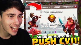 PEGUEI LIGA TITANS 2 NO PUSH CV11 CLASH OF CLANS [upl. by Ynohtnakram]