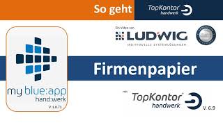 Eigenes Firmenpapier im Reparaturauftrag der my blueapp  handwerk [upl. by Ennaesor]