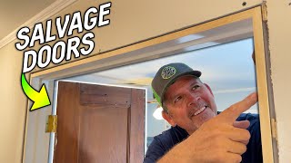 How to Build a Custom Door Jamb and Hang Your Salvage Doors [upl. by Kath]