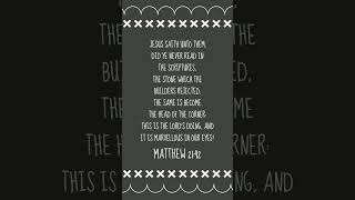 Bible Verse of the Day Matthew 2142 ✝ [upl. by Eux728]