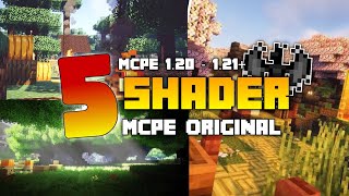 5 SHADER UNTUK MCPE ORIGINAL NON PATCH  Di Minecraft 120  121  Support Low End Mobile Device [upl. by Morville244]