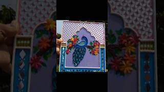 Peacock lippan mirror art  peacock clay lippan art diy clay lippanart lippanartmirrorwork [upl. by Arelc]